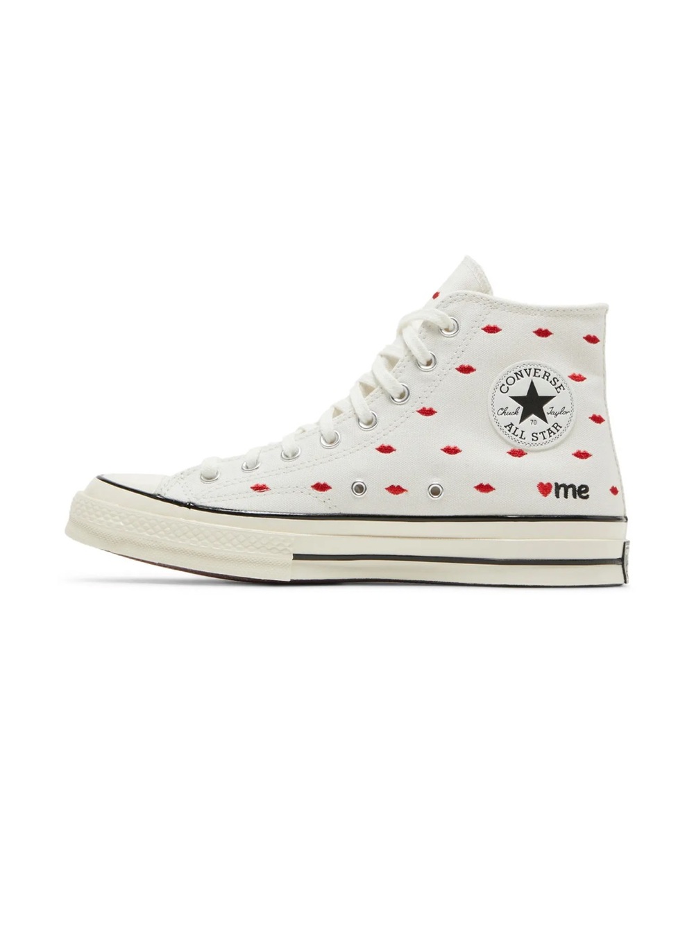 Converse “Love Me” Lips Hi Top Sneakers Size 7
